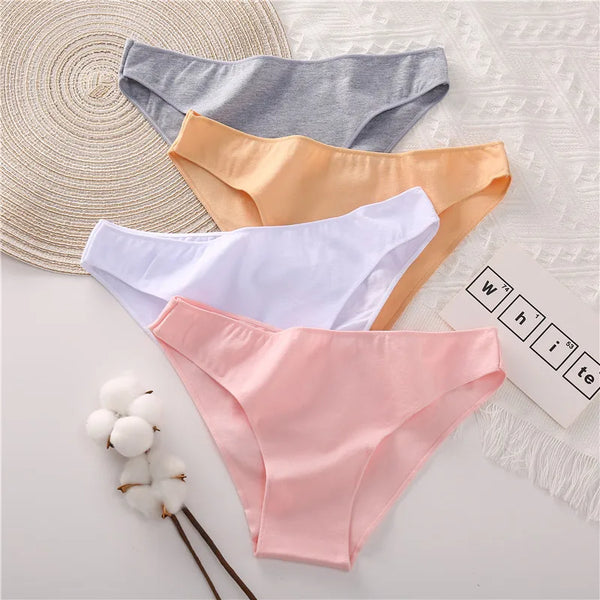 3Pcs Brazilian Patchwork Lace Cotton Panties