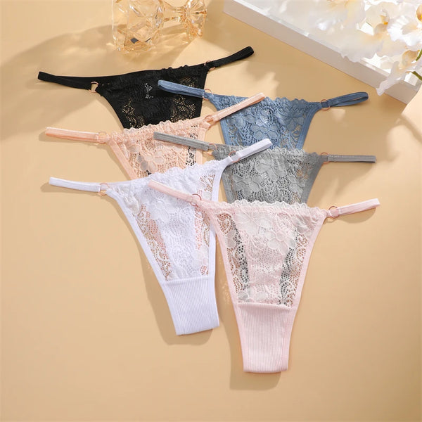 5PCS Cotton Floral Women Breathable Lingerie